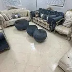 طقم كنب للبيع مع الطاولات جديده ونظيفه ولايوجد بها اي عيوب