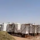 حمامات متنقله فيبر بقاعدة وخزان