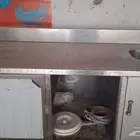 طاولة ستيل مدمج مع مجلى حوض واحد