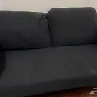كنبه من جلستين رمادي عامق