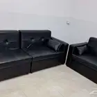 كنب تفصيل جلد فاخر اسود