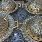 للبيع 4 صحون ضيافه نحاس لتقديم الأطعمة