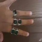 خاتم 925 حجر كرزون 6 قطع