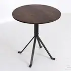طاولة مفرده خشب و رخام و زجاج