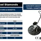 مروحة هيلوكوبتر تنعيم أرضيات خرسانة 60cm بنزين اسود 5 حصان