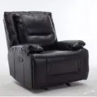 كرسي استرخاء جلد اسود هزاز