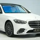 مرسيدس S 500 موديل 2025 أصفار خليجي أبيض أبيض