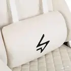 كرسي قيمنق مخمل مريح أسود وأبيض