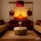 طقم كنب فاخر (عنابي   ذهبي) بحالة ممتازة   للبيع