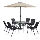 طقم جلسة خارجيه بمظله