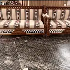 كراسي خشب كراسي حديد كنب و طاولة