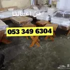 جلسات خشب خارجية حديد تفصيل جاهز مركاز اسعار منافسة