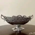 وعاء فواكه أنتيك مطلي بالفضة