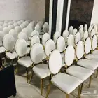 كراسي استيل ذهبي للإيجار بجدة