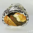 خاتم جزع من نوع اخر عقيق يماني طبيعي