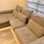 كنب حرف L لون رمادي L shaped couch