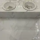 مغسله حوضين رخام جديده