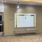 خلفيه شاشه بديل خشب رفوف