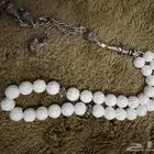 مسباح مرجان ابيض كركوشة فضة