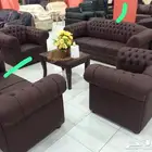طقم كنب جلد فخم كلو الوان متوفر اسود بني رصاصي ..