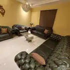 طقم جلوس جلد طبيعي