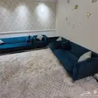 للبيع طقم كنب مستعمل بحاله ممتازة   شمواه اخضر غامق