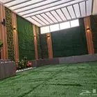تنسيق حدائق عشب مظلات شلالات ثيل طبيعي