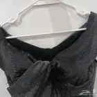 فستان سهرة لون رصاصي بلمعة فضية