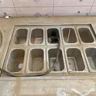 مكينة ايسكريم صاج 2 حوض مع حوض نكهات