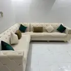 للبيع كنب قصير L مع ستاره حالته جيده