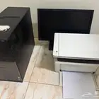 كمبيوتر مكتبي ديل مع طابعه