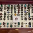 خاتم فضة رجالي   أحجار كريمة وشبه كريمة   فخم ومقاسات متعددة
