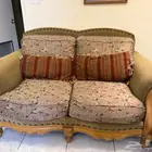 طقم كنب تنجيد مع خشب