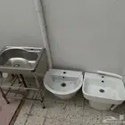 مغسلة حوض ستيل مع خلاط للبيع عدد 3