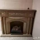 ديكور مدفأة جميلة فيها انارة