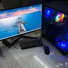 جهاز كمبيوتر قيمنق للبيع مع شاشة 27 بوصة 165 هرتز 2k