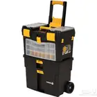 صندوق عدة بعجلات مع منظم قابل للإزالة