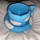 كوب قزاز ازرق جميل جدا