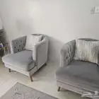 طقم كنب شبه جديد 9 مقاعد من هوم سنتر