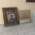 لوحه فنيه مع مرايتين