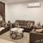 كنب وطاولات من الشماسي شبه جديد مع ستارة