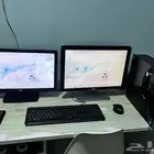 HP DESKTOP Mini PC جهاز كمبيوتر مكتبى شاشتين بجميع ملحقاته