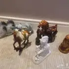 6 مجسمات ابل خيول فيل