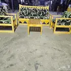 كراسي شعبيه وx حديد خشب تفصيل