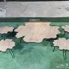 طاولات خشب شكل شجر طبيعي تايلندي