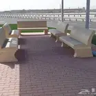 كراسي خرسانية مصدات اسطوانية وكروية