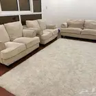 كنب امريكي 3 قطع لون بيج