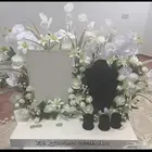 ستاند شبكة عروس فخم كبير مزين بالورد وبعبارات المباركه