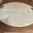 صينية بيضاوية رخام