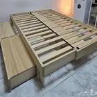 سرير خشبي قابل للتمديد مع تخزين من ايكيا IKEA GLAMBERGET